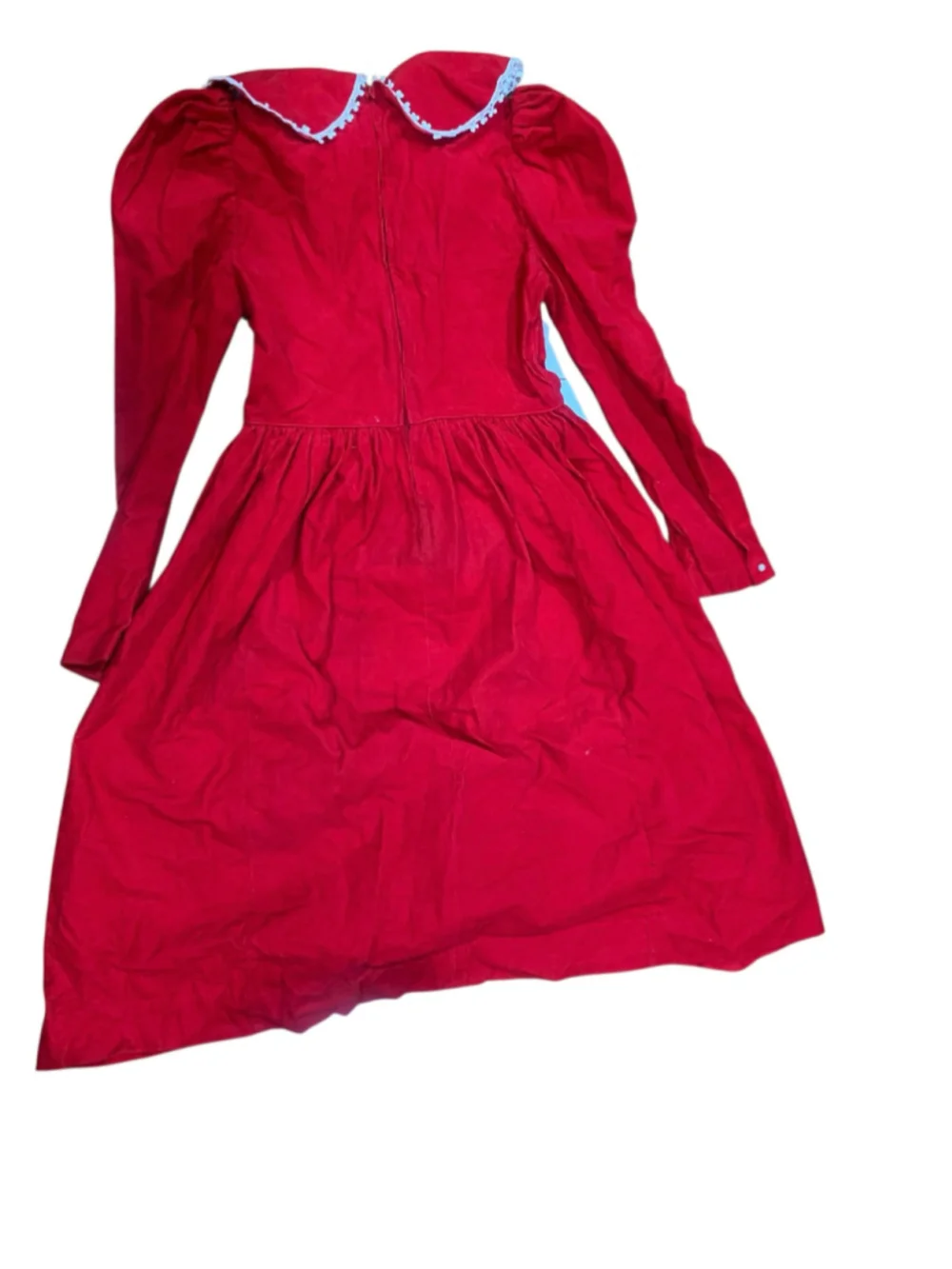 Vtg 90’s Girls Ruth Carolina Red and White Lace Holiday/Christmas Dress Size 14